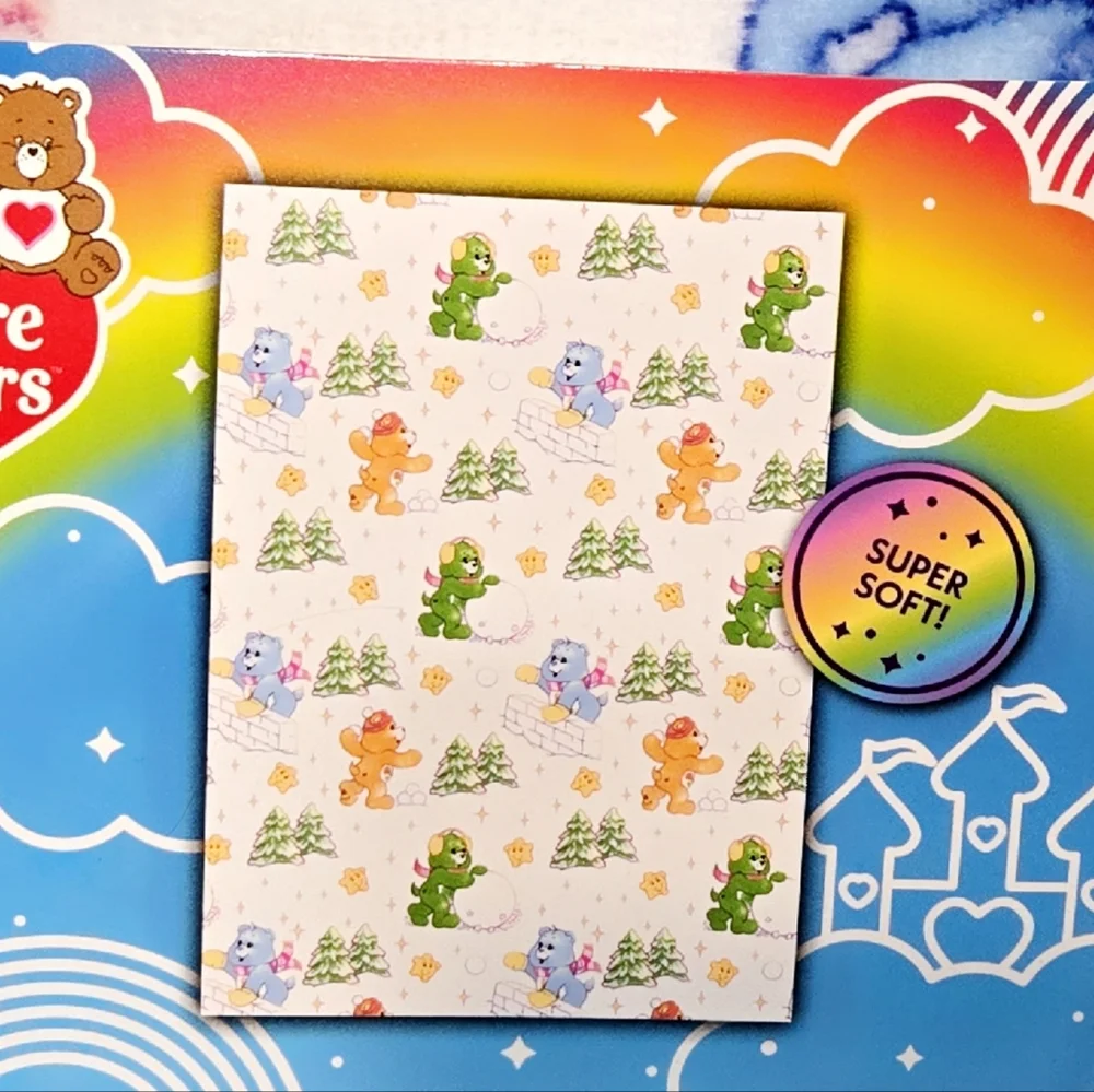 Viral Care Bears Christmas Snowball Fight Plush Blanket